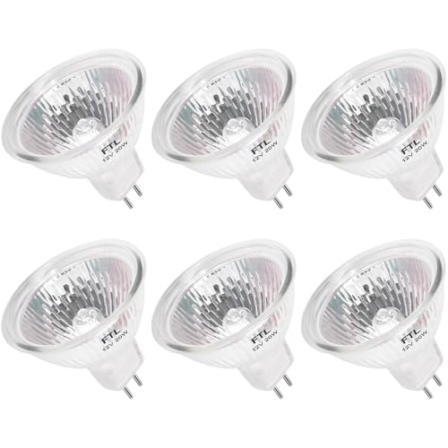 Elalove Halogenlampen MR16 GU5.3 12V 20W 6er-Pack, Hohe Helligkeit, Lange Lebensdauer, Energieeinsparung, Hochtemperatur-Halogenlampe, Kompatibel mit Verschiedenen Szenarien, Warm- und Kaltweiß von Elalove