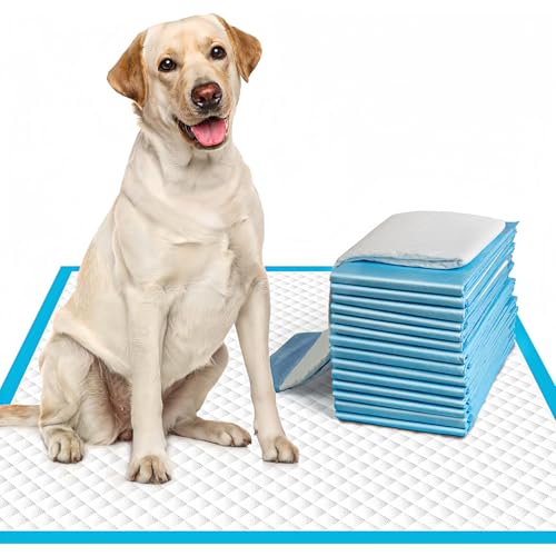 Hundeurinmatten Extra Groß 23.6"x35.4" | X-Large Trainingsunterlagen für Welpen, superabsorbierend und auslaufsicher | XL Einweg-Toiletten- und Pinkelunterlagen für Hunde und Welpen Hundeurinmatten Extra Groß 23.6"x35.4" | X-Large Trainingsunterlagen für Welpen, superabsorbierend und auslaufsicher | XL Einweg-Toiletten- und Pinkelunterlagen für Hunde und Welpen von Elalove