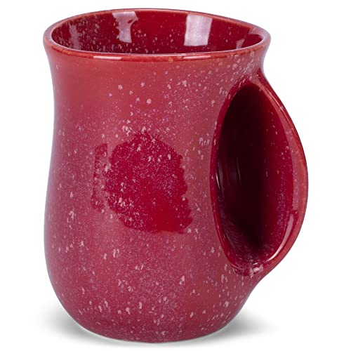 Elanze Designs Reactive Handwärmer-Tasse, Keramik, 400 ml, Maraschino Rot von Elanze Designs