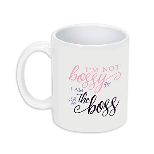 Kaffeetasse mit Aufschrift"I'm Not Bossy I Am The Boss", 325 ml, Keramik von Elanze Designs