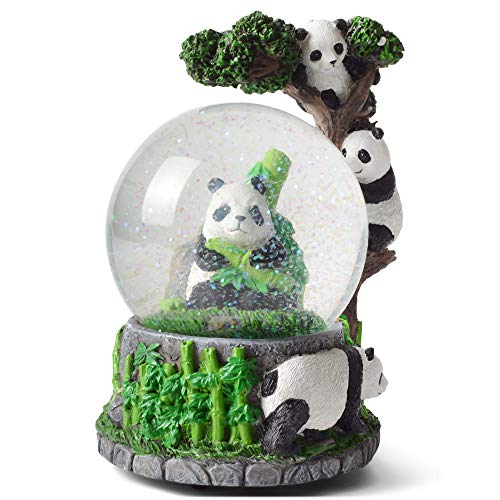 Verspielte Panda Bären 100 mm Kunstharz 3D Water Globe spielt Melodie Beautiful Dreamer Verspielte Panda Bären 100 mm Kunstharz 3D Water Globe spielt Melodie Beautiful Dreamer von Elanze Designs