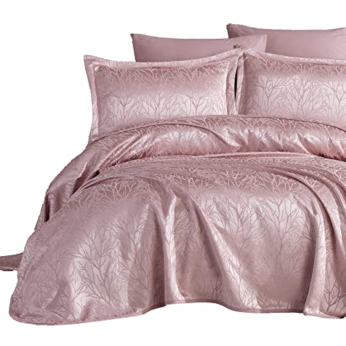 Elart Tagesdecke 180x240 cm und 50x70 cm 2 Kissenbezüge | Bettdecke, Bettüberwurf, Tagesdecken | Jacquard-Chenille-Stoff Wohndecke weich und Modern | Rosa Elart Tagesdecke 180x240 cm und 50x70 cm 2 Kissenbezüge | Bettdecke, Bettüberwurf, Tagesdecken | Jacquard-Chenille-Stoff Wohndecke weich und Modern | Rosa von Elart