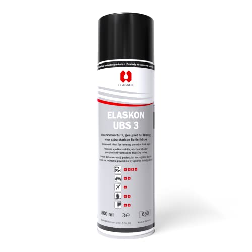 ELASKON UBS 3 - Unterbodenschutz Spray 500 ml/Korrosionsschutz Spray und Rostschutz Spray/Unterbodenschutz für Auto/Unterbodenschutz auf Bitumenbasis in der Aerosoldose von ELASKON