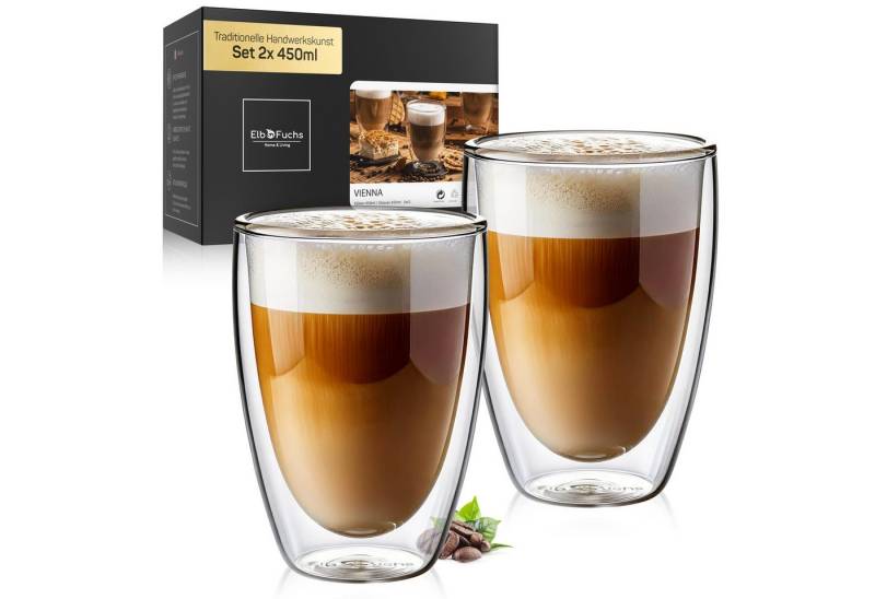 ElbFuchs Latte-Macchiato-Glas Vienna, 2-tlg., Doppelwandiger Thermoeffekt ElbFuchs Latte-Macchiato-Glas Vienna, 2-tlg., Doppelwandiger Thermoeffekt von ElbFuchs