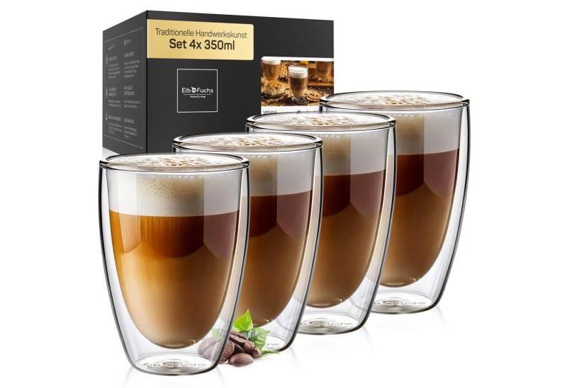 ElbFuchs Latte-Macchiato-Glas Vienna, 4-tlg., Doppelwandiger Thermoeffekt ElbFuchs Latte-Macchiato-Glas Vienna, 4-tlg., Doppelwandiger Thermoeffekt von ElbFuchs