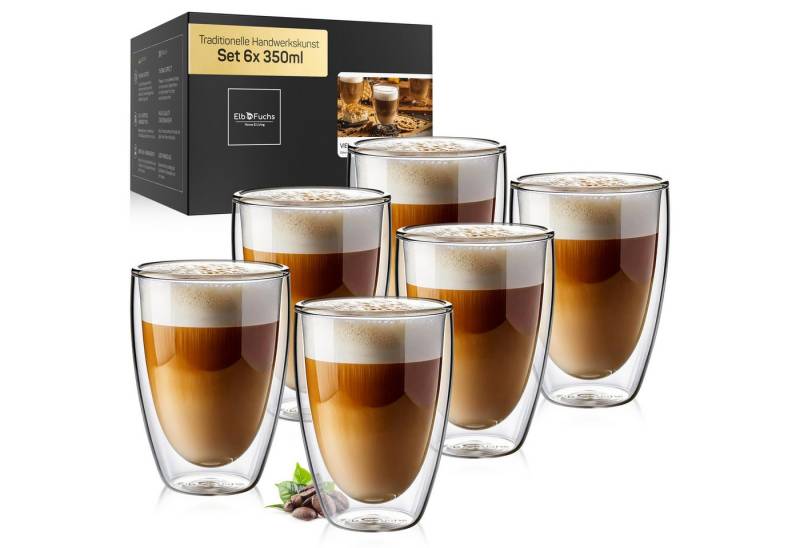 ElbFuchs Latte-Macchiato-Glas Vienna, 6-tlg., Doppelwandiger Thermoeffekt ElbFuchs Latte-Macchiato-Glas Vienna, 6-tlg., Doppelwandiger Thermoeffekt von ElbFuchs