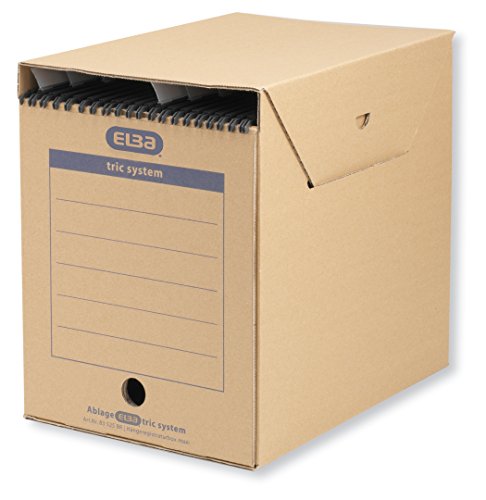 ELBA tric system Hängeregister-Box Maxi, 6 Stück, braun von Elba
