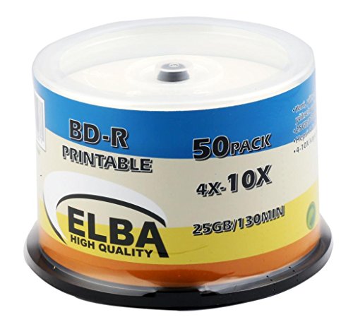 ELBA BLU-RAY BD-R 10 X 25GB 50LI CAKE BOX PRINTABLE von Elba