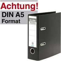 ELBA Ordner Rückenbreite 7.5 cm DIN A5 hoch Kunststoff schwarz von Elba