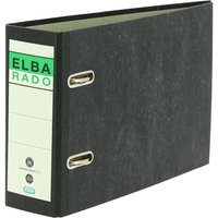 ELBA Ordner 7.5 cm DIN A5 quer Karton schwarz marmoriert von Elba
