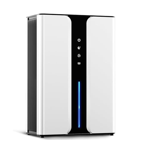 ELbe Inno Portable Mobile Mini-Entfeuchter (5-10m² Abdeckung) - Ruhiger Innenluftentfeuchter für Schlafzimmer/Bad/Keller/Wohnmobil/Schrank, mit Ablaufschlauch & wiederverwendbarem Luftfilter von Elbe Inno