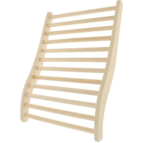 Elbe XXL Rückenlehne Sauna, Kanadischer Schierling Rückenlehne, S Form Rückenlehne, Ergonomisch, mit rutschfesten Stopper 58x38cm von Elbe