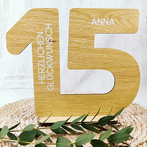 15 Jahrestag Geschenk für Ihn/Sie - Deko Gästebuch Geburtstag 15, 15. Geburtstag Männer Geschenk 15. Geburtstag Deko 15 Geburtstag Mann Tischdeko 15, 15 Jahre - Personalisierbar mit Namen aus Holz 15 Jahrestag Geschenk für Ihn/Sie - Deko Gästebuch Geburtstag 15, 15. Geburtstag Männer Geschenk 15. Geburtstag Deko 15 Geburtstag Mann Tischdeko 15, 15 Jahre - Personalisierbar mit Namen aus Holz von Elbeffekt