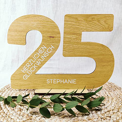 25 Geburtstag Frauen/Männer - Deko Gästebuch Geburtstag 25, 25. Geburtstag Männer Geschenk 25. Geburtstag Deko 25 Geburtstag Mann Tischdeko 25, 25 Jahre - Personalisierbar mit Namen aus Holz 25 Geburtstag Frauen/Männer - Deko Gästebuch Geburtstag 25, 25. Geburtstag Männer Geschenk 25. Geburtstag Deko 25 Geburtstag Mann Tischdeko 25, 25 Jahre - Personalisierbar mit Namen aus Holz von Elbeffekt