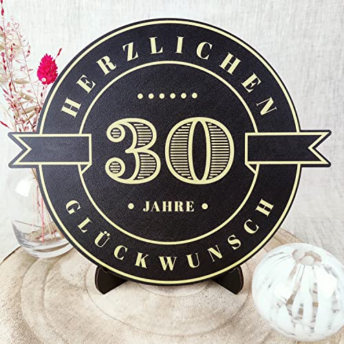 30 Geburtstag Frauen/Männer - Holzscheibe mit eigenem Text - Geburtstag 30, 30. Geburtstag Männer Geschenk 30. Geburtstag Deko 30 Geburtstag Mann 30, 30 Jahre - Personalisierbar mit Namen aus Holz von Elbeffekt