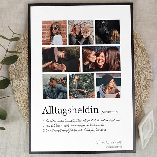 Alltagsheldin Geschenk - Personalisiertes Fotogeschenk auf Holz - Geburtstagsgeschenk beste Freundin, Alltagsheldin Geschenk, Geschenke Für Mama, Mutter Geschenk, Geschenk Mama und Oma, 8 Bilder von Elbeffekt