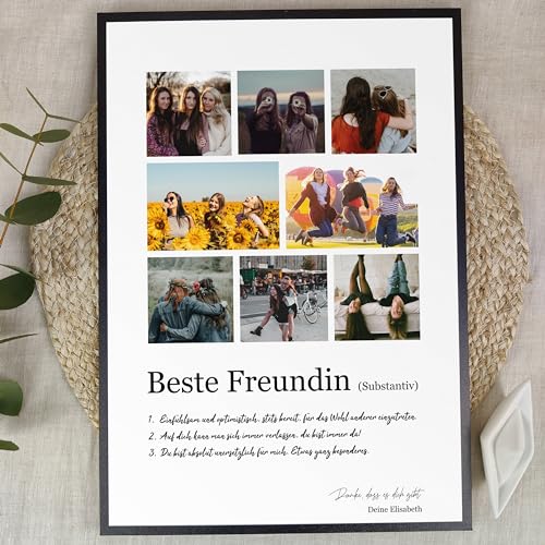 Beste Freundin Geschenk Weihnachten - Personalisiertes Fotogeschenk auf Holz - Beste Freundin Geschenke, Freundin Geschenk, Geschenke Für Freundin, Beste Freundin, Geschenk Freundin, 8 Bilder von Elbeffekt