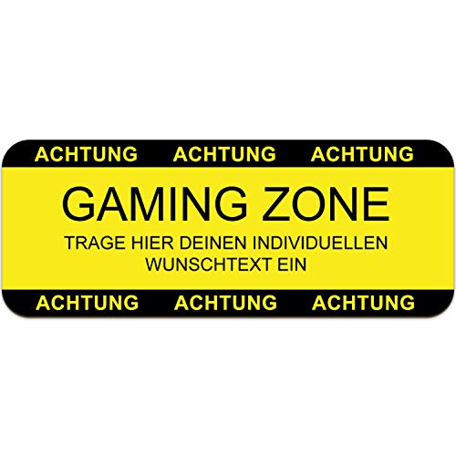 Elbeffekt Gaming Zone Schild aus Holz - personalisierbares Geschenk für Männer - Gaming Zimmer Deko - personalisierbar zum Hinstellen/Aufhängen - Gaming Schild - persönliches Geschenk von Elbeffekt