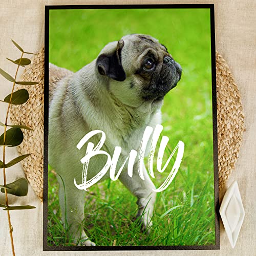 Elbeffekt Mops Geschenke Holzbild - Foto Geschenk - personalisierbar zum Hinstellen/Aufhängen optional beleuchtet Mops Artikel, Mops Deko, Hundehalter, Hundespielzeug - personalisierte Geschenke von Elbeffekt