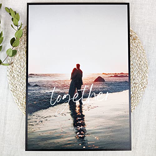 Elbeffekt Together Geschenk Holzbild - Personalisierbares Foto Geschenk zum Hinstellen/Aufhängen, Optional Beleuchtet - Geschenke Für Paare von Elbeffekt