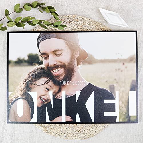 Geschenk Onkel Holzbild - Foto Geschenk - personalisierbar zum Hinstellen/Aufhängen optional Du Wirst Onkel, Geschenke Für Onkel, Der Onkel, Geschenke Onkel Weihnachten - personalisierte Geschenke von Elbeffekt