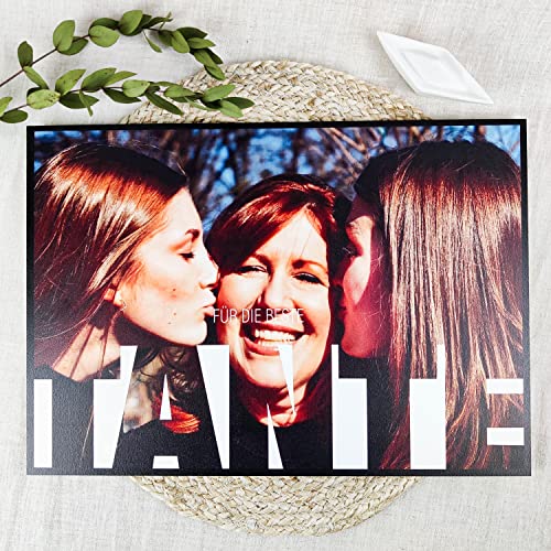 Geschenk Tante Holzbild - Foto Geschenke - personalisierbar zum Hinstellen/Aufhängen optional beleuchtet Geschenk Für Tante, Geschenke Für Tante, Beste Tante Der Welt - personalisierte Geschenke von Elbeffekt