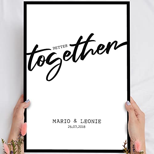 Holzbild Better together - personalisierbar zum Hinstellen/Aufhängen optional beleuchtet, Geschenke beste Freundin mit Spruch auf Holz - Wand-Bild Aufsteller Dekoration - persönliches Geschenk Holzbild Better together - personalisierbar zum Hinstellen/Aufhängen optional beleuchtet, Geschenke beste Freundin mit Spruch auf Holz - Wand-Bild Aufsteller Dekoration - persönliches Geschenk von Elbeffekt
