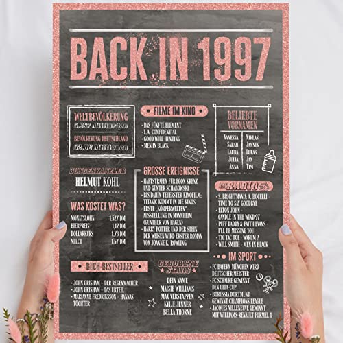 28 Geburtstag Frauen Rosegold Holzbild Back in 1997 personalisierbar zum Hinstellen/Aufhängen opt. beleuchtet, 28 Geburtstag Frau Deko, 28 Geburtstag Frau, 28. Geburtstag Frau, Geschenk 28 Geburtstag von Elbeffekt