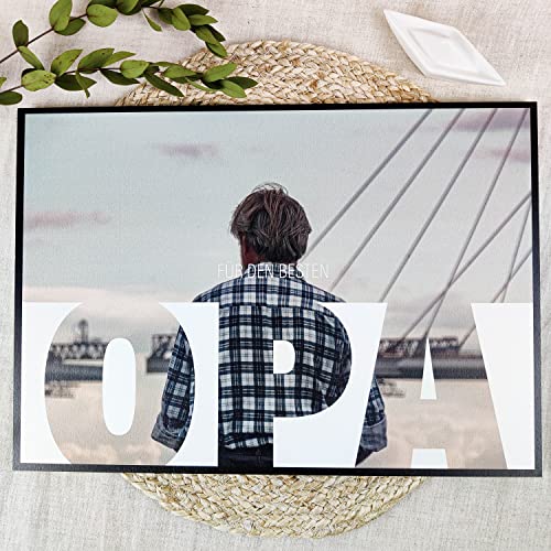 Opa Geschenke Holzbild - Foto Geschenk - personalisierbar zum Hinstellen/Aufhängen optional beleuchtet Oma Und Opa Geschenke, Geschenk Für Opa, Geschenk Oma Und Opa - personalisierte Geschenke von Elbeffekt