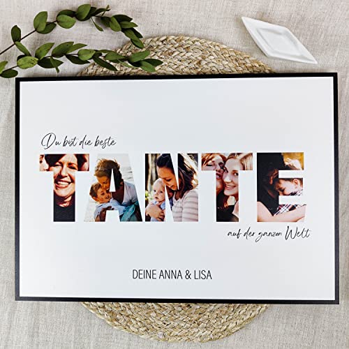 Tante Geschenk Holzbild - Foto Geschenk - personalisierbar zum Hinstellen/Aufhängen optional beleuchtet Beste Freundin Geschenke, Freundin Geschenk, Geschenk Für Freundin - personalisierte Geschenke von Elbeffekt