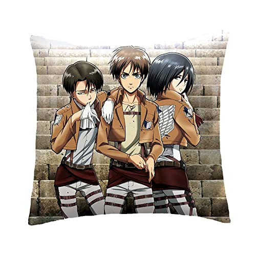 Elbenwald Attack on Titan Kissen mit Group Motiv für Herren Damen Unisex 40 x 40 cm Mehrfarbig von Elbenwald