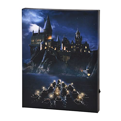Elbenwald Harry Potter Wandbild mit Licht Schloss Hogwarts Design batteriebetrieben 30 x 40 x 3,8 cm von Elbenwald