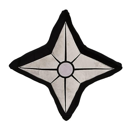 Elbenwald Naruto Shippuden Kissen im Shuriken Design 38,5 x 38,5 x 10 cm für Anime Fans Herren Damen Unisex grau von Elbenwald