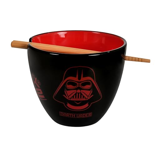 Elbenwald Ramen Schale mit Stäbchen - Star Wars Dark Side - Geschenkidee - Keramikschüssel - 550 ml - Bowl Set Keramik Bambus - Schwarz Elbenwald Ramen Schale mit Stäbchen - Star Wars Dark Side - Geschenkidee - Keramikschüssel - 550 ml - Bowl Set Keramik Bambus - Schwarz von Elbenwald