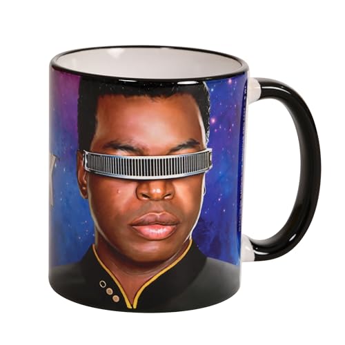 Elbenwald Star Trek Tasse mit Geordi La Forge Motiv Rundumdruck Keramik 320 ml mehrfarbig von Elbenwald