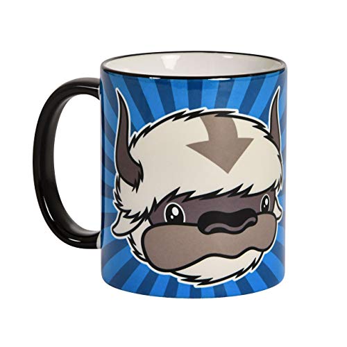 Elbenwald Tasse mit Appa und Yip Yip Rundumdruck für Avatar - Herr der Elemente Fans 320 ml Keramik blau von Elbenwald