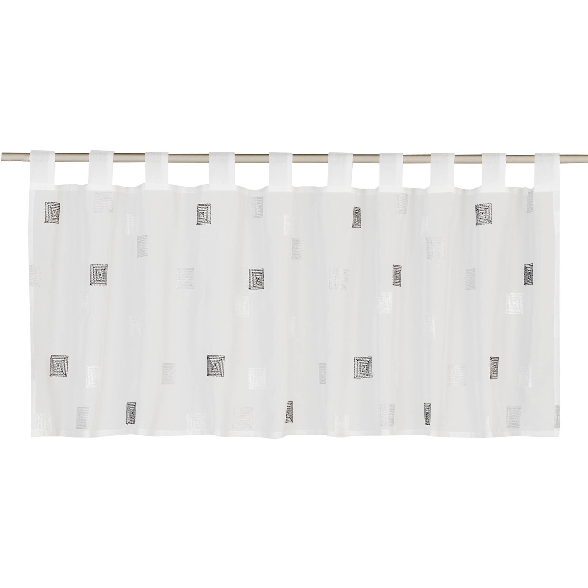 Elbersdrucke Bistrogardine "Quadro" 140 x 48 cm grau Elbersdrucke Bistrogardine "Quadro" 140 x 48 cm grau von Elbersdrucke