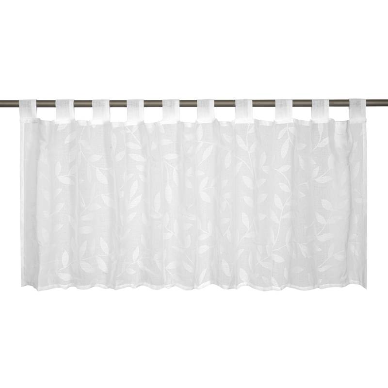 Elbersdrucke Bistrogardine 'Willow' weiß 140 x 48 cm von Elbersdrucke