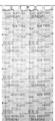 Elbersdrucke City 07 Fertigdekoration, Polyester, weiß-grau, 255 x 140 cm von Elbersdrucke