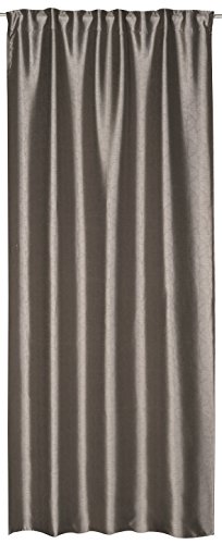 Elbersdrucke Deep Shade 06 Gardine mit verdeckten Schlaufen, Polyester, braun, 255 x 140 cm von Elbersdrucke