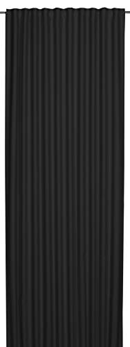 Elbersdrucke Midnight 08 schwarz Gardine mit verdeckten Schlaufen, Polyester, 255 x 140 cm von Elbersdrucke
