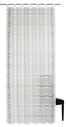 Elbersdrucke Kiruna 09 Fertigdekoration, Polyester, weiß-beige, 255 x 140 cm von Elbersdrucke