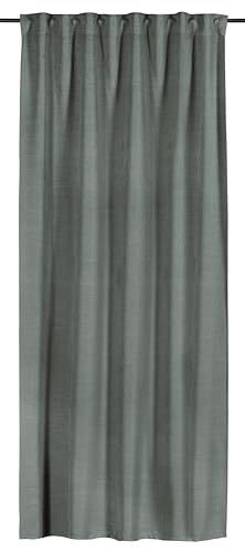 Elbersdrucke Perfect Groove 07 Gardine mit verdeckten Schlaufen, Polyester, grau, 255 x 135 cm von Elbersdrucke