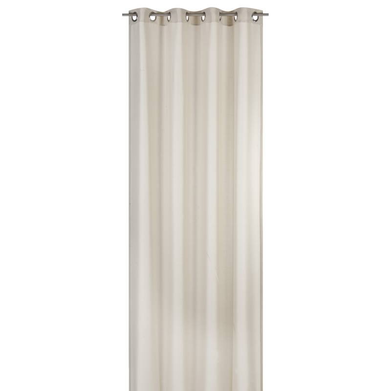 Elbersdrucke Vorhang 'Lino' Ösenschal beige 255 x 140 cm von Elbersdrucke
