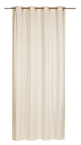 Elbersdrucke blickdichter Ösenschal Miami 09 beige-Creme 255 x 140 cm Vorhang für Wohnzimmer Schlafzimmer Flur Gardine Vorhang Uni Ösen 006352 von Elbersdrucke