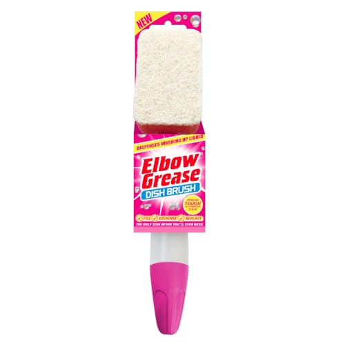 Elbow Grease Spülbürsten-Reinigungsschwämme – befüllen, dosieren, ersetzen | entfernt hartnäckige und hartnäckige Flecken – perfekt zum Waschen von Geschirr und Besteck – integrierter Elbow Grease Spülbürsten-Reinigungsschwämme – befüllen, dosieren, ersetzen | entfernt hartnäckige und hartnäckige Flecken – perfekt zum Waschen von Geschirr und Besteck – integrierter von Elbow Grease