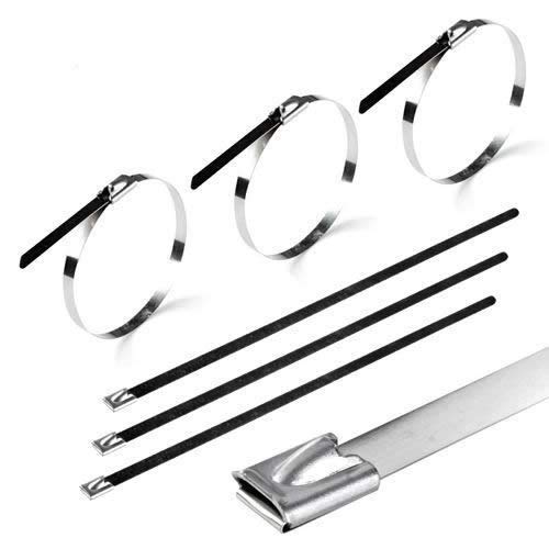 Set 20x Metallkabelbinder Edelstahl Kabelbinder 150mm/200mm/360mm/520mm TOP!!! (4,6 / 200mm) 0,19275€/Stück von Elcan