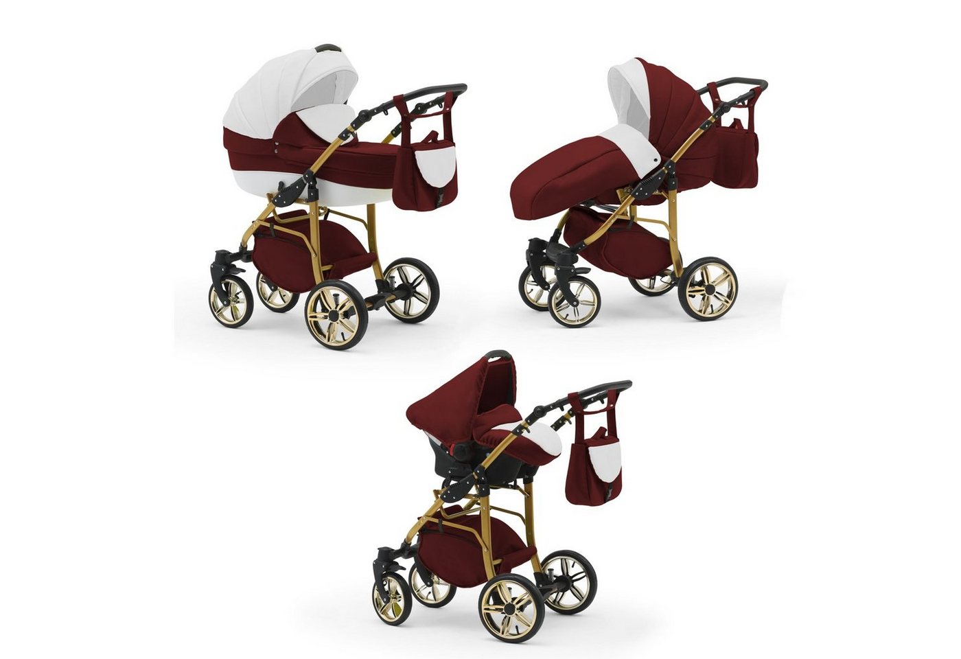 BabyMerc Kombi-Kinderwagen Neo Gold 4 in 1 inkl. Sportsitz, Autositz und Zubehör in 22 Farben BabyMerc Kombi-Kinderwagen Neo Gold 4 in 1 inkl. Sportsitz, Autositz und Zubehör in 22 Farben von BabyMerc