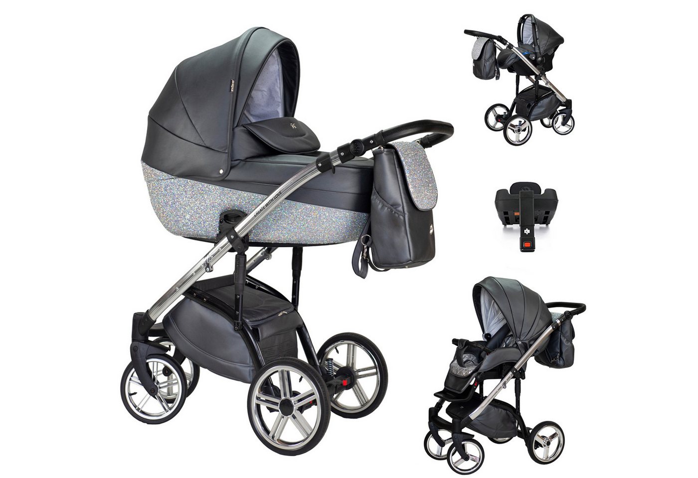 BabyMerc Kombi-Kinderwagen Vip Lux 5 in 1 inkl. Sportsitz, Autositz und Iso Base in 18 Farben BabyMerc Kombi-Kinderwagen Vip Lux 5 in 1 inkl. Sportsitz, Autositz und Iso Base in 18 Farben von BabyMerc