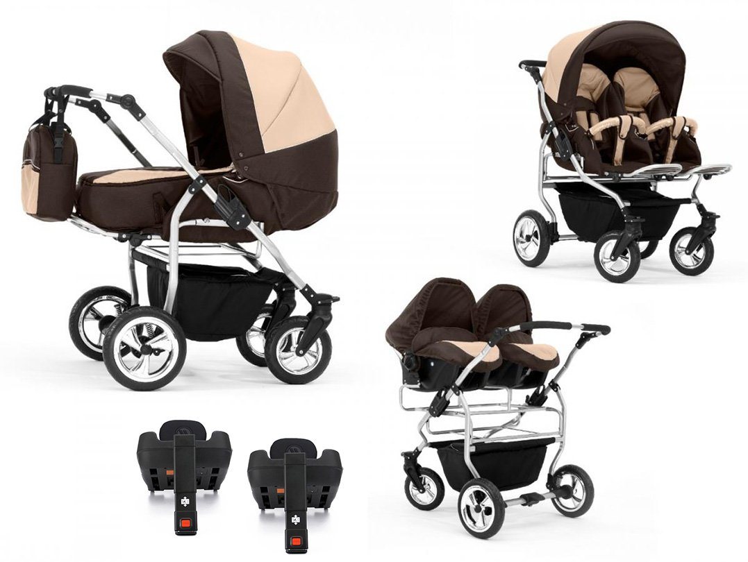 BabyMerc Zwillings-Kombikinderwagen Duo 5 in 1 inkl. Sportsitze, Autositze und Isos in 20 Farben BabyMerc Zwillings-Kombikinderwagen Duo 5 in 1 inkl. Sportsitze, Autositze und Isos in 20 Farben von BabyMerc